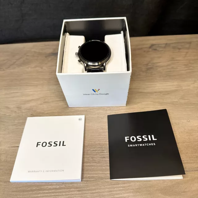 Fossil Gen 5 44mm Black Silicone Black Smartwatch - FTW40534 NEW