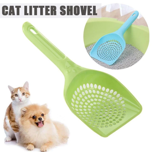 Palas de arena para gatos de plástico para mascotas perros taladro cuchara de limpieza W0C82023