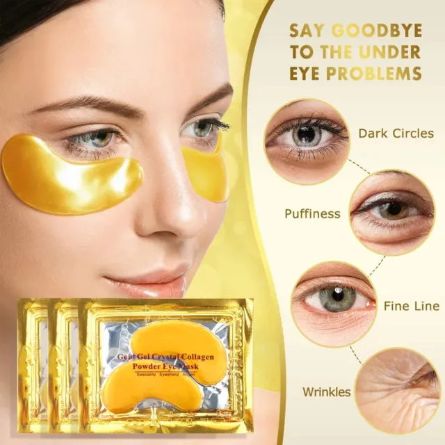 Augen Pads Gold Gel Crystal Kollagen Bio Augenpads Anti-Falten Feuchtigkeit