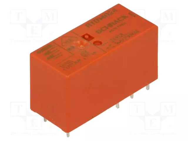 Relais: elektromagnetisch  USpule : 24VDC 16A/250VAC  Mini 6-1393238-8 Elektrom