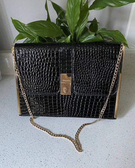 Gold patent clutch bag deals