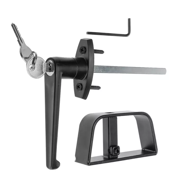 4-1/2" Stem Shed Lock Barn Door Lock,Shed Door Latch L-Handle Lock Kit w/ 2 Keys
