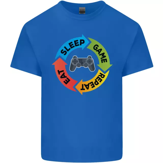 T-shirt da uomo cotone Gamming Eat Sleep Game Repeat Gamer 3