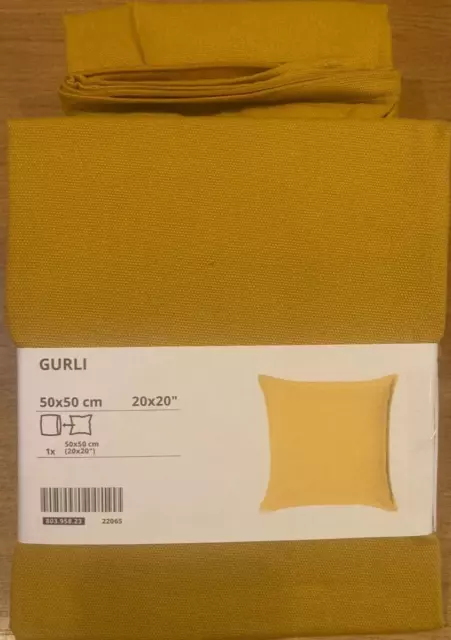 GURLI golden-yellow, Cushion cover, 50x50 cm - IKEA