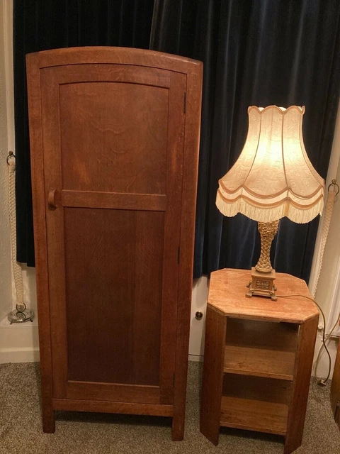 Heals Of London 1930's Stunning Rare Oak Single Door Dome Cupboards