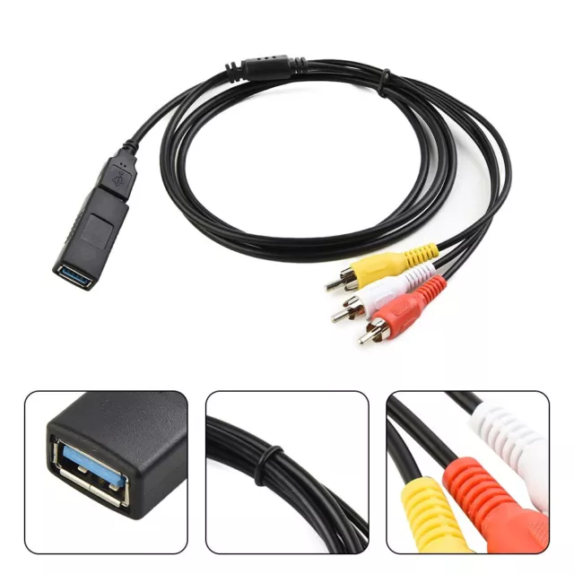Rca pour USB Acoustique / Vidéo un / V Caméscope Câble PC Electronique + 3.0 F/F