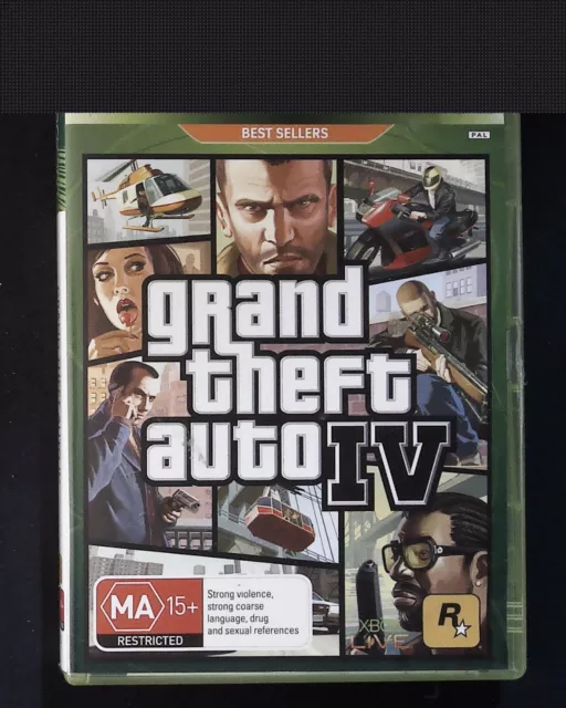 H0362 Xbox 360 Grand Theft Auto IV with booklet Used game PAL