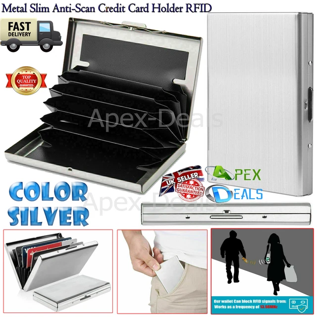Stainless Steel Pocket Metal Business Card Holder Case ID Credit Debit Wallet UK
