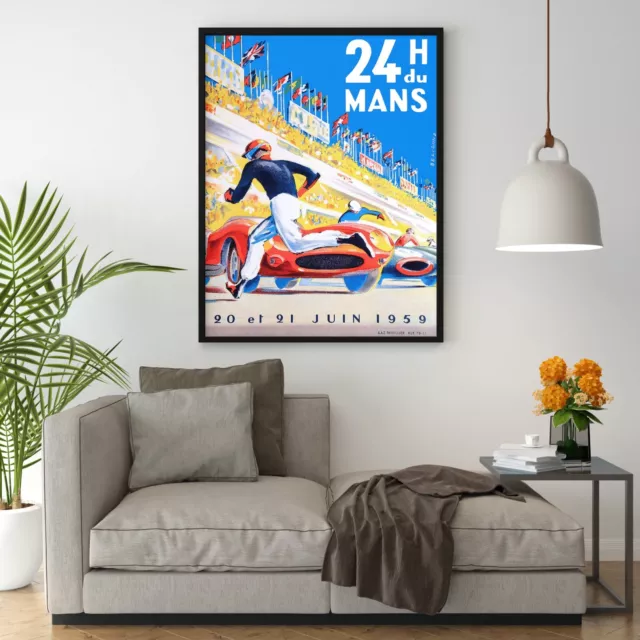 The 24 Hours of Le Mans Car Race Retro Poster A4, A2, A3, A1, Classic Endurance