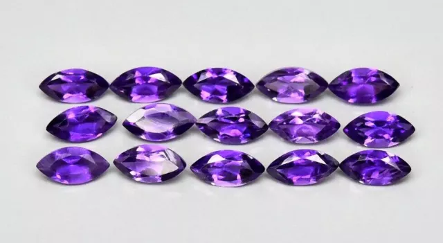 ★★ RARE ! AMETHYSTE POURPRE DU BRESIL (5pcs) : 4 mm x 2 mm ★★ P405.055T