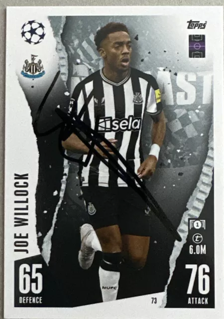 Newcastle United Joe Willock Hand Signed Match Attax 23/24 Card