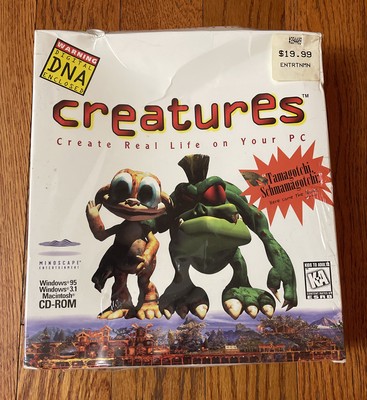New Sealed VINTAGE CREATURES MINDSCAPE WINDOWS 95 PC CD-ROM GAME BIG BOX READ