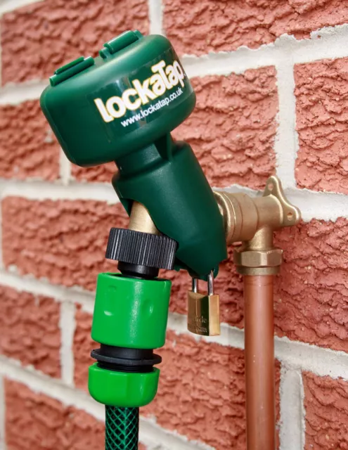 LockaTap Garden and IBC Tap Lock. Save water/liquids.  Water Meter