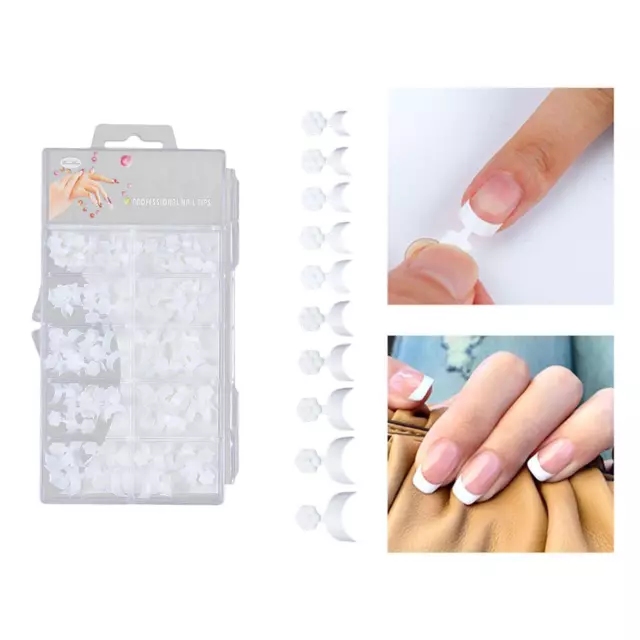 Kit D'ongles En Gel Français, Design élégant, 100 Pièces