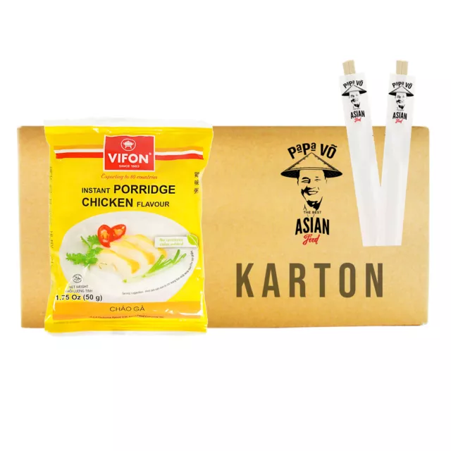 Vifon Chao Ga Instant Reissuppe mit Huhn Geschmack 50x50g Reisbrei Reis Suppe