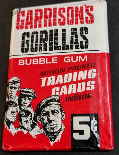 Vintage 1967 Leaf Garrison Gorillas 5c Gum wax pack Vibrant Colour 2x GUM INTACT