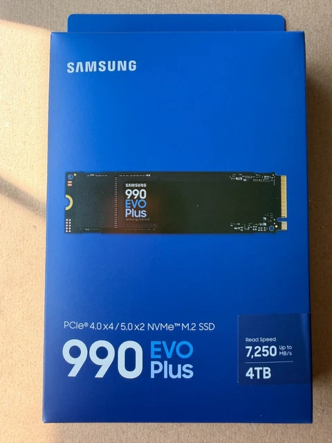 PCパーツ 990 EVO Plus MZ-V9S4T0B-IT Samsung 990 EVO PLUS SSD 4TB, PCIe Gen 4x4 | 5x2 M.2 2280