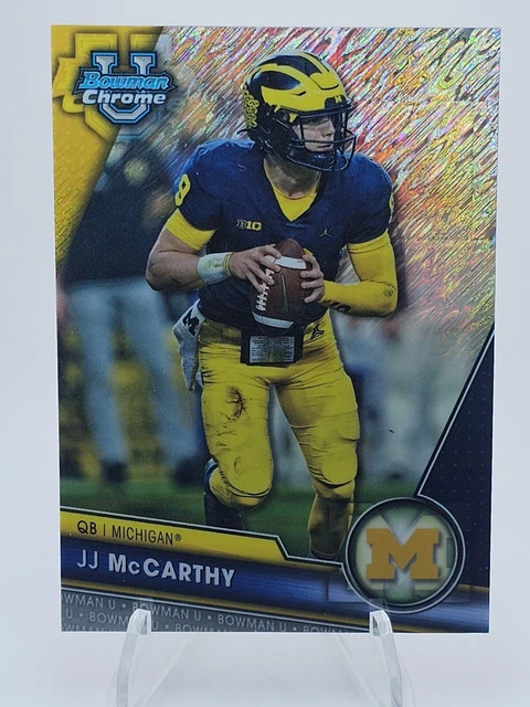 2023 Bowman U chrome JJ McCarthy Michigan Wolverines Shimmer Refractor Prizm UM