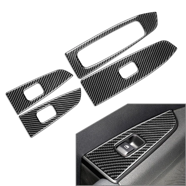 Panneau De Levage De Fenêtre En Fibre De Carbone De Voiture Sans Cle Pliante Autocollant Decoratif D