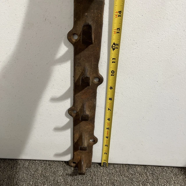 Antique Cast Iron Barn Horse Tack Harness Wall Rack Holder Farm Angled Tool Hook 9