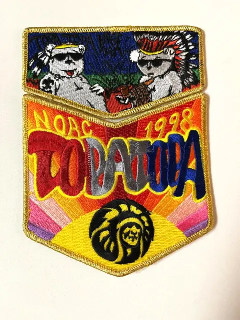 OA 291 Topa Topa Lodge 1998 NOAC 2 Piece Flap Set GOLD BORDER DELEGATE