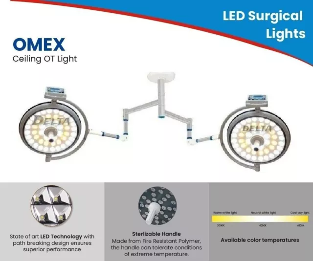 Operation Theater Surgical Light LED OT Ceiling-mounted OT Room Surgery Light hw