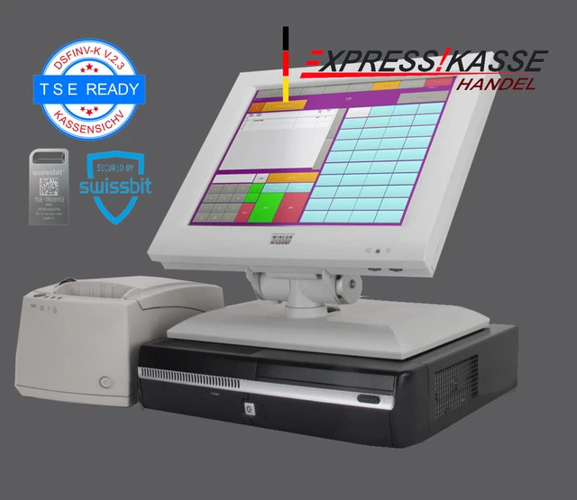 10 All-in-One MINI Kasse für Einzelhandel und Lieferservice: Kiosk, Imbiss, Zeitungskiosk, Laden: Terminal, Bondrucker, Kundenanzeige, Kassenlade. KassenSichV, TSE-Konform 10 All-in-One MINI Kasse für Einzelhandel und Lieferservice: Kiosk, Imbiss, Zeitungskiosk, Laden: Terminal, Bondrucker, Kundenanzeige, Kassenlade. KassenSichV, TSE-Konform