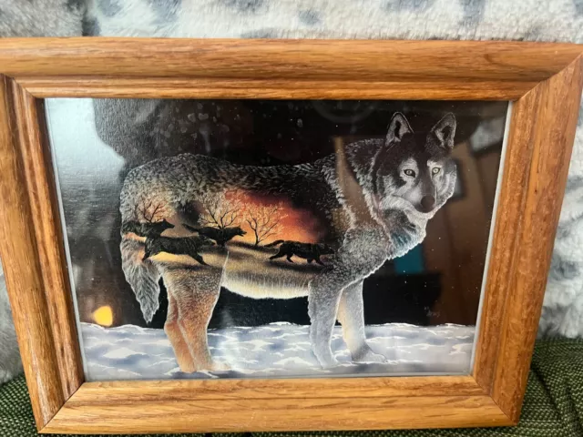 wolf picture framed - 5x7
