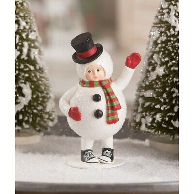 Bethany Lowe Sammy Snowman Boy Child Christmas Village Retro Vntg Figurine