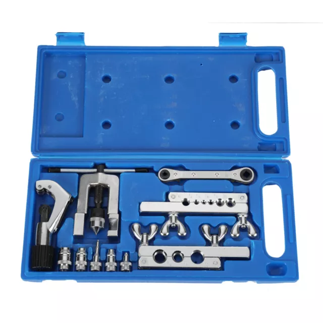 Swaging Flaring Tool Kit 45 Degree Brake Line Tubing Copper Kit+Tube Cutter