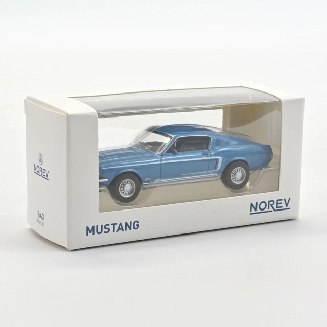 NOREV, FORD MUSTANG GT Fastback 1968 Bleu Acapulco, échelle 1/43