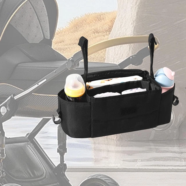 STROLLER ORGANIZER BAG with 2 Cup Holders Container Detachable