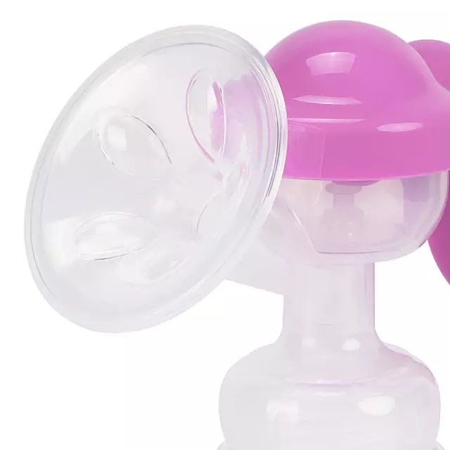 New Baby Manual Hand Breast Pump Mute Infant Breastfeeding Feeding Suction Tool 2