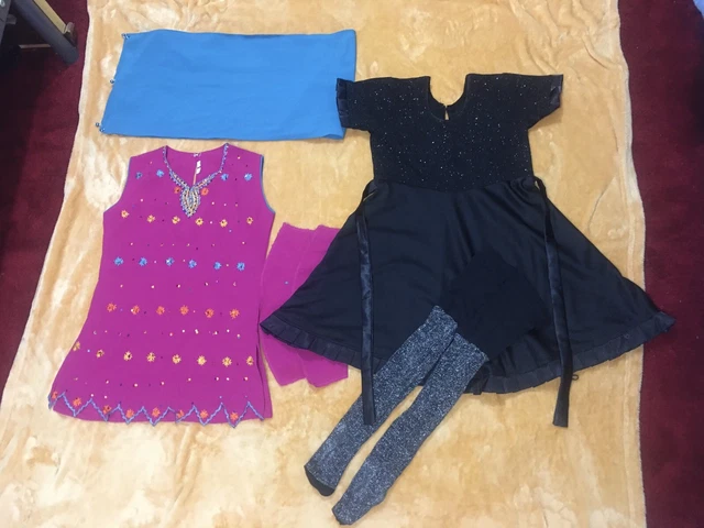 Baby Girls Asian Party Wedding Occasion Clothes Bundle / Age 3-4 Years / Used