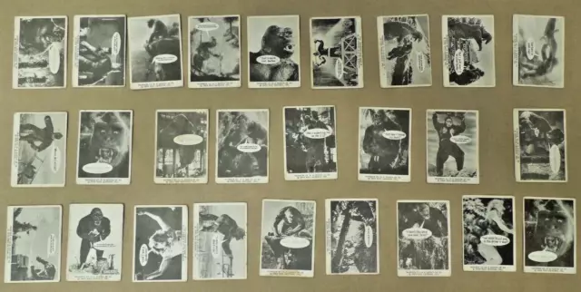 Vintage 1965 King Kong Trading Cards Donruss Group Of 26