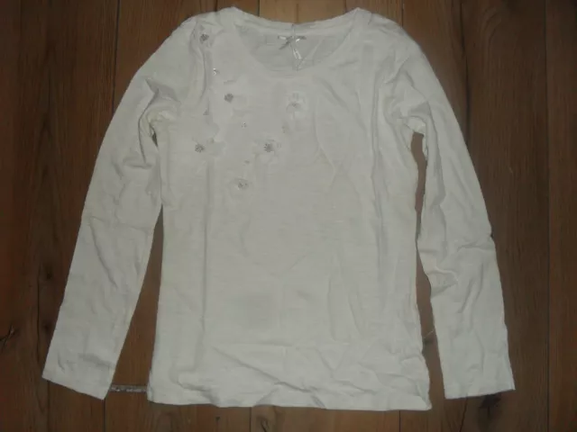 Next Girls Ivory Cotton Top Age 10 Years New without Tags