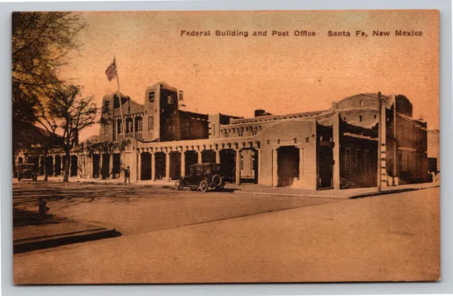 RPPC Federal Building & Post Office Santa Fe New Mexico Real Photo Albertype Pub