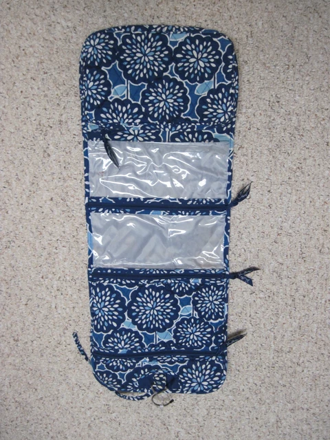 Vera Bradley Hanging Travel Toiletry Organizer Petal Splash Blue