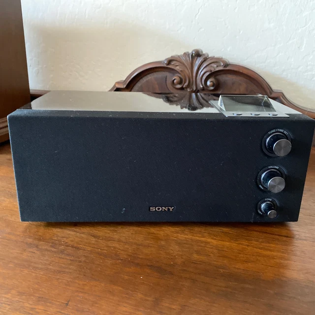 SONY ICF-M1000 BLACK Synthesized AM FM Clock Table Radio Digital ...