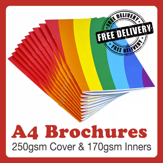 A4 Brochures Booklet Printing - 250gsm Cover & 170gsm Silk Inner Pages