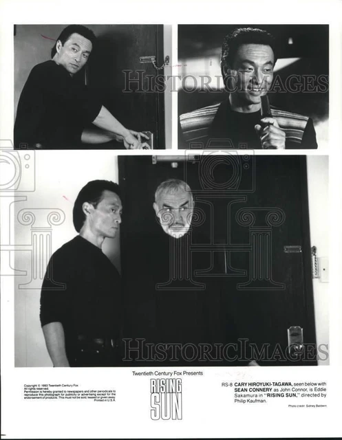 1993 Press Photo Cary Hiroyuki-Tagawa & Sean Connery in "Rising Sun" - lrp58229