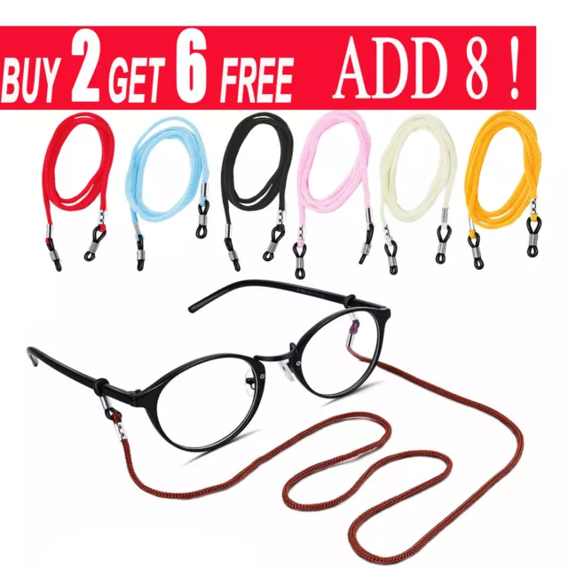 2x Glasses Cord Rope Neck Chain Lanyard Retainer Holder for Eyeglass Sunglasses