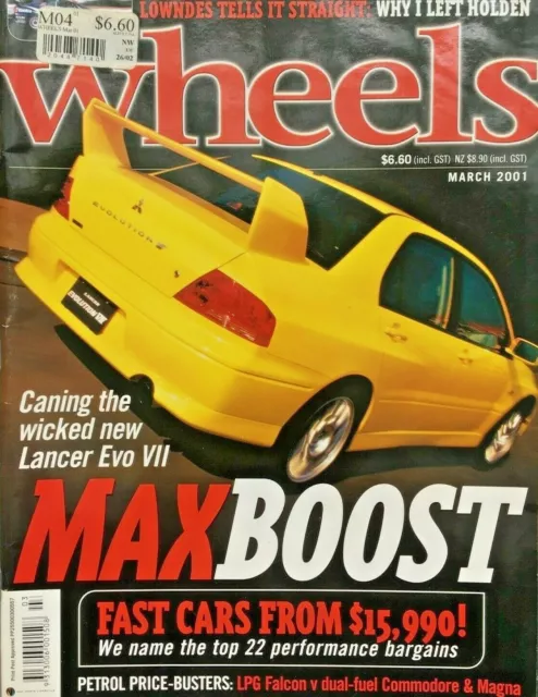 Wheels Mag Mar 2001 Mitsubishi Lancer Evo 7 Audi RS4 Avant Quattro