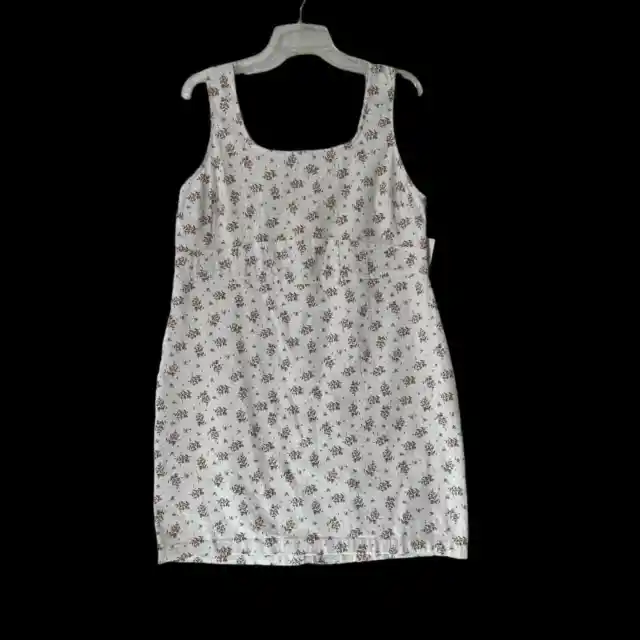 NOBO No Boundaries Junior Dress Sz XXL (19) Sleeveless White Floral Stretch