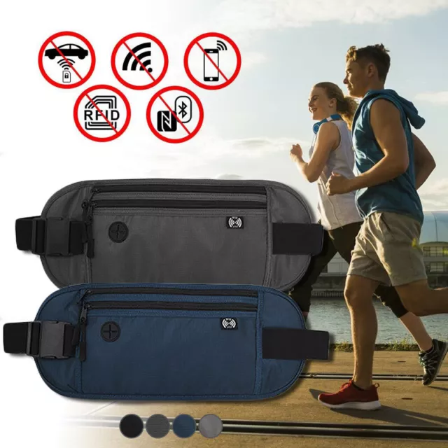 Waterproof RFID Blocking Mini Fanny Pack Phone Money Waist Bag Travel Running