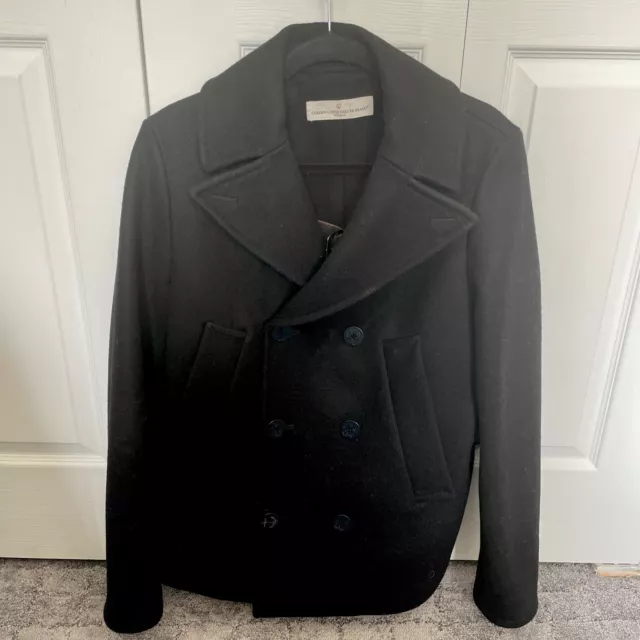 GOLDEN GOOSE Deluxe Brand Large Wool Black Coat Jacket Made In Italy $1250