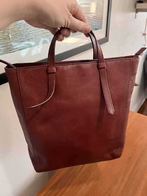 Fossil Women's Camilla Leather Convertible Backpack Handbag, Henna, Pre-owned