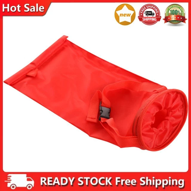 Portable Car Seat Back Trash Holder Hanging Bag Car Cleaning Tools (Red)