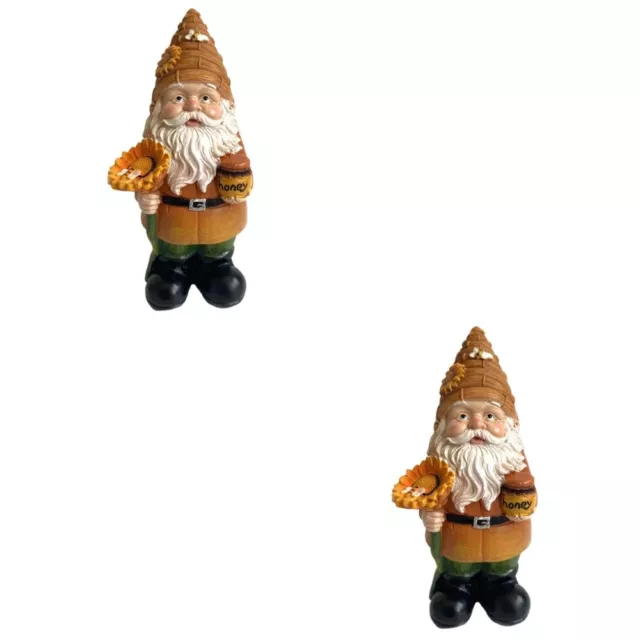 2 Pc Outdoor Garden Gnome Statue Norse Decor Ornaments Decorations