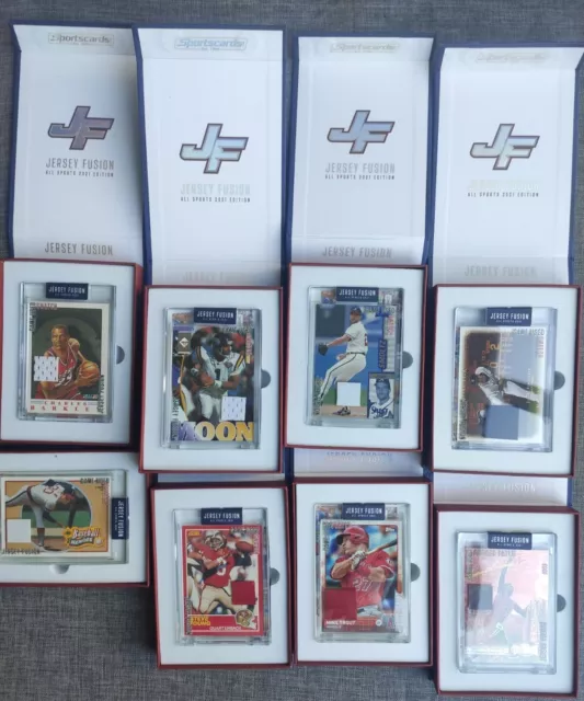 8 x Jersey Fusion Lot 2021 In Cases, Pippen Numbered Trout Young Barkley